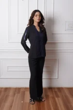 Embroidered Shoulder Pleat Set