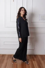 Embroidered Shoulder Pleat Set