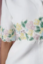 White Intricate Floral Set